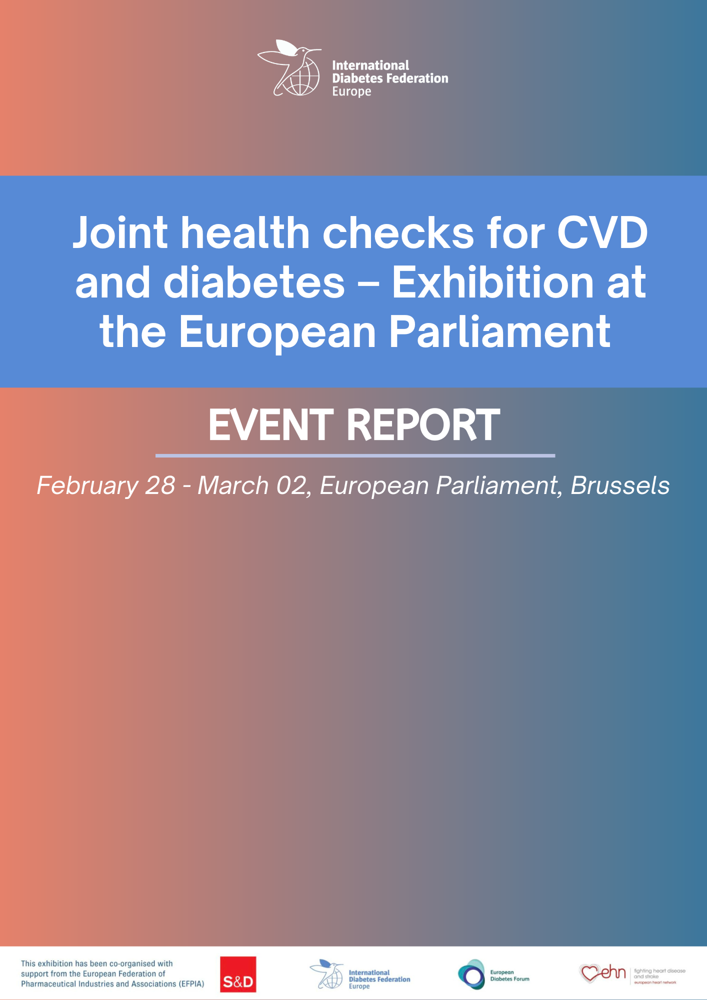 Joint health checks for CVD and diabetes Exhibition at the European Parliament 1