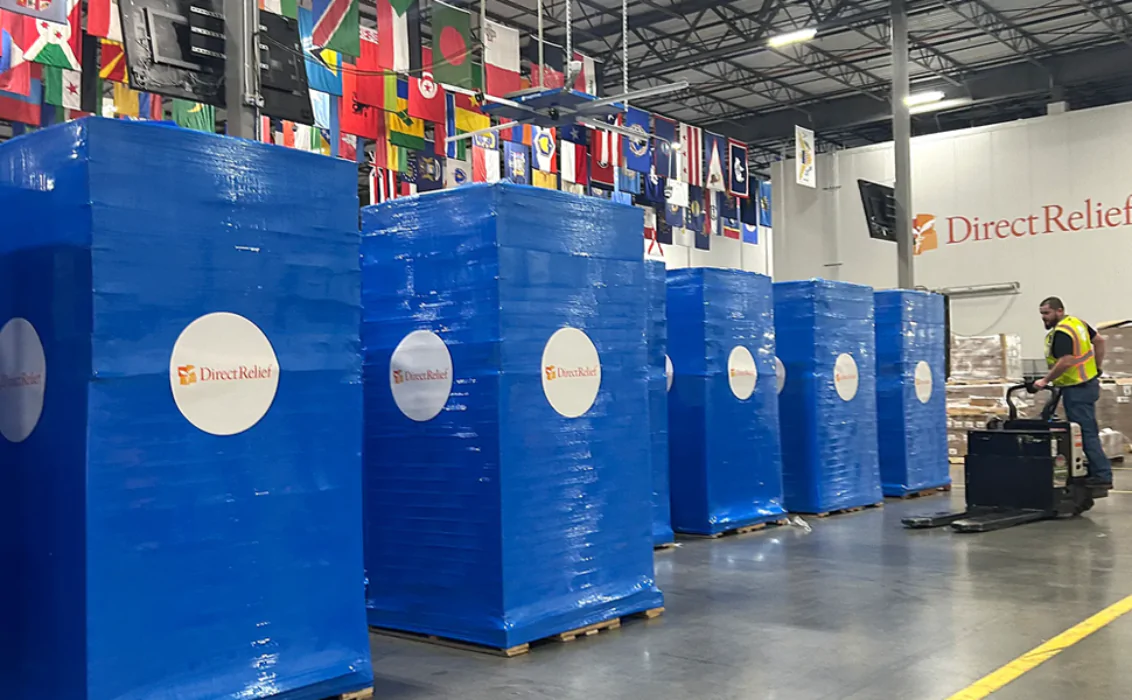 Medical aid is prepared for departure to Sudan